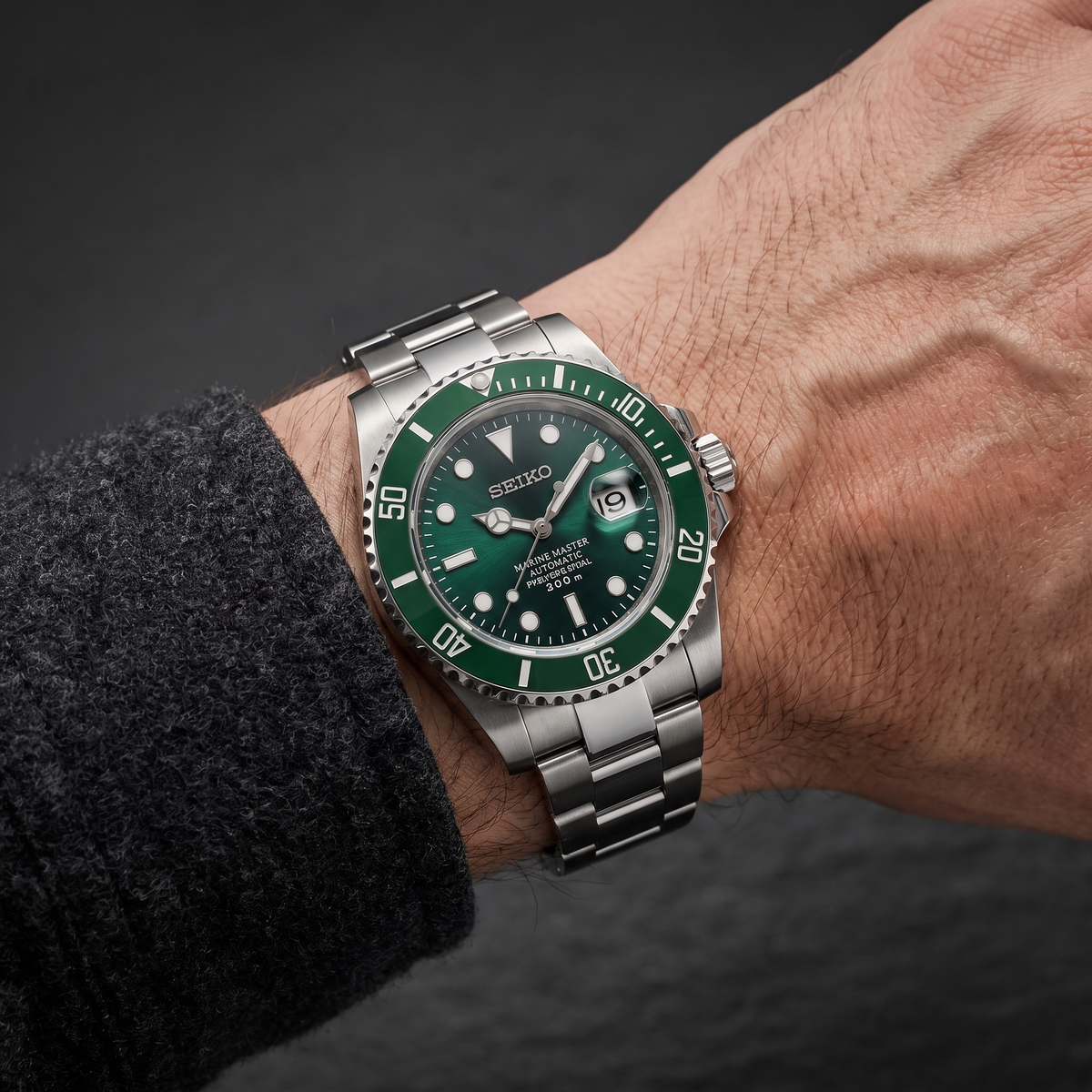 Reloj de buceo con bisel giratorio en la muñeca — colección SUBMARINER de MODKEI