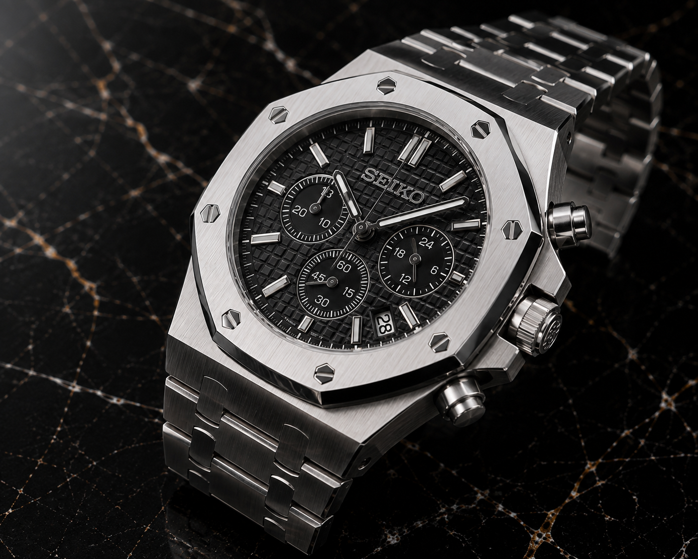 Seikoak Chronograph Black