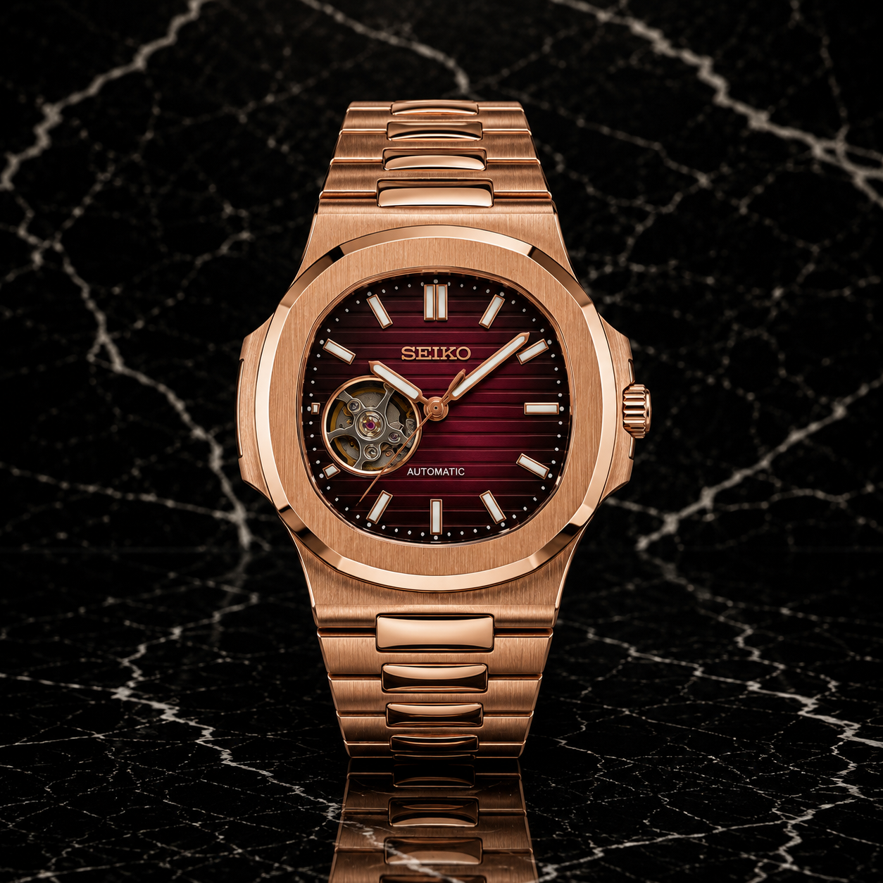 Seitilus Open Heart Rose Gold