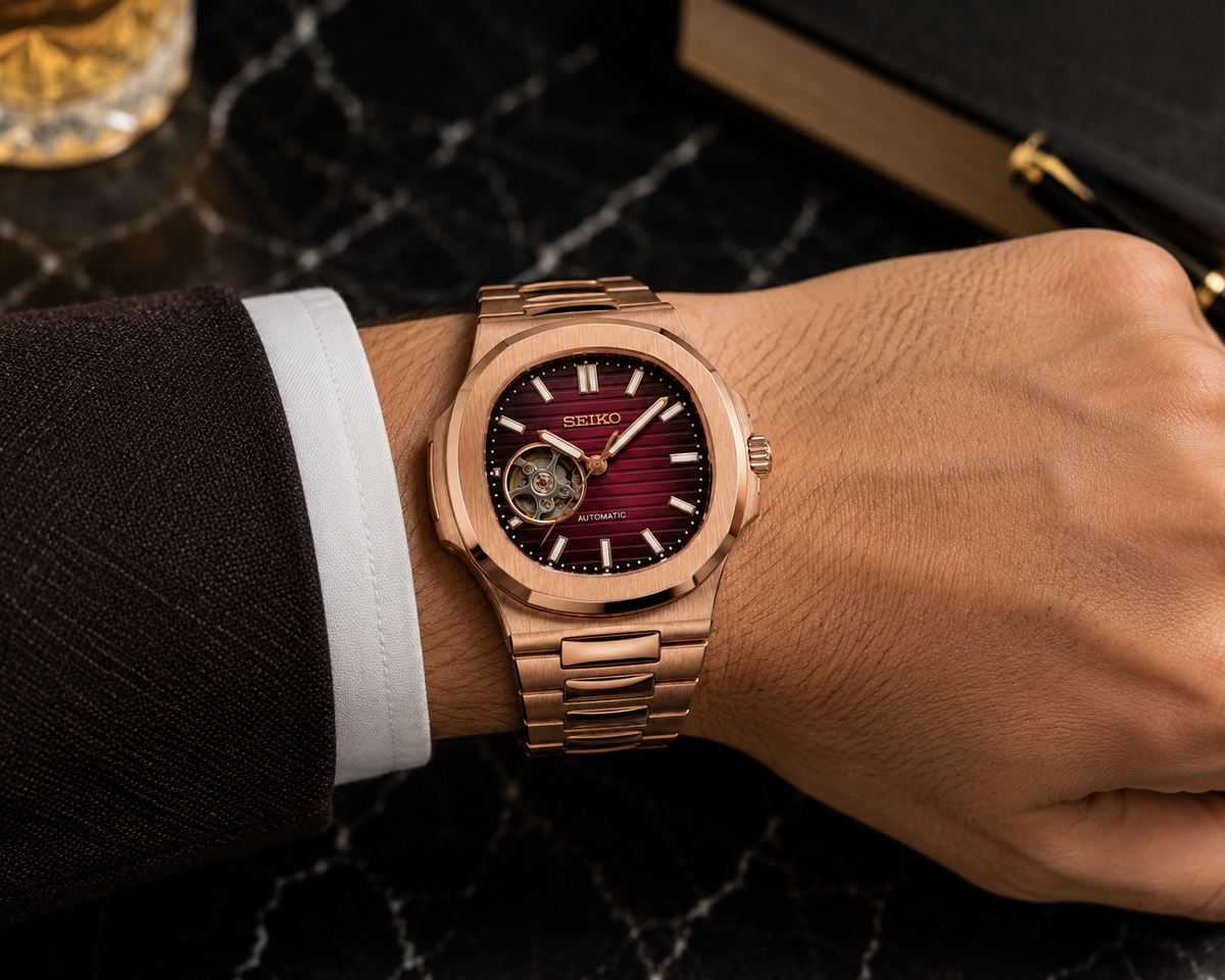 Seitilus Open Heart Rose Gold