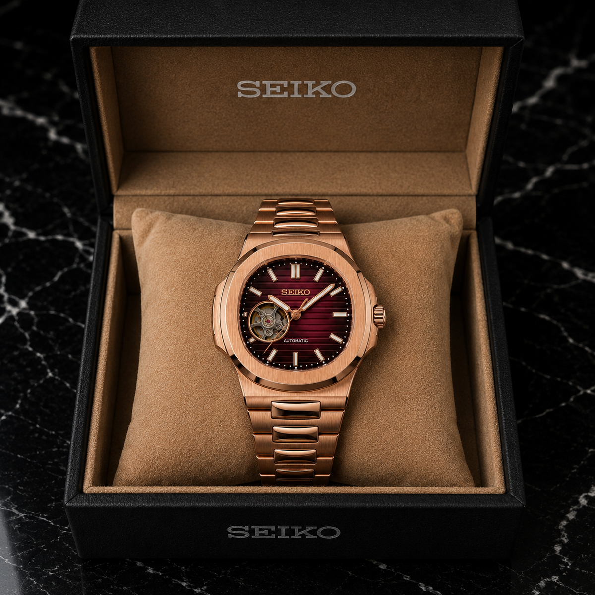 Seitilus Open Heart Rose Gold
