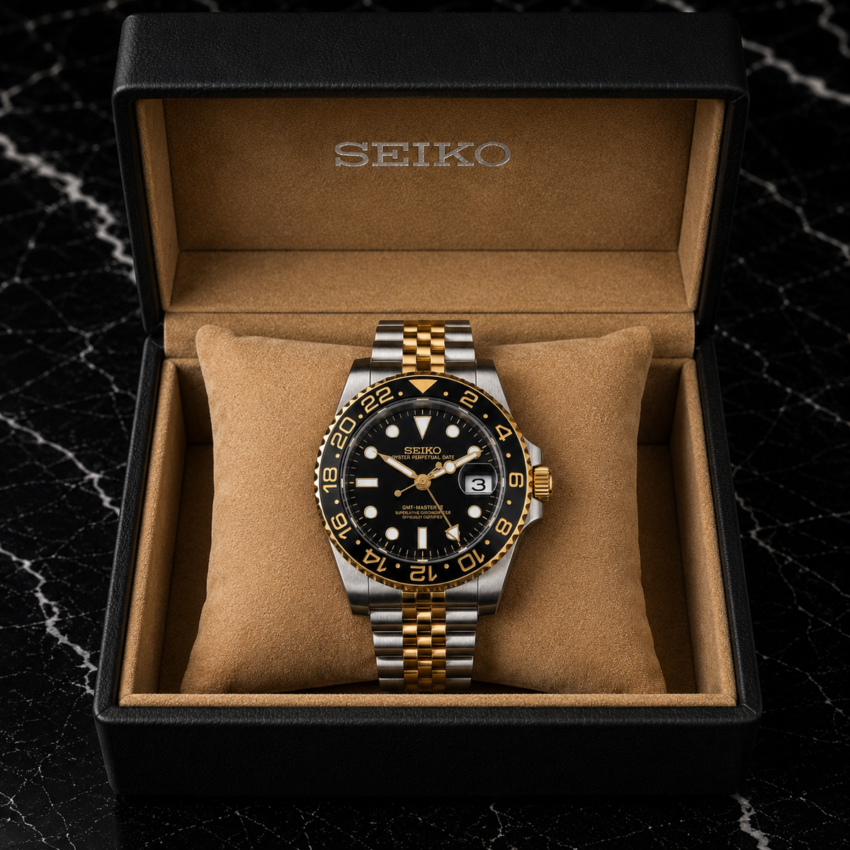Seikolex GMT Black & Gold