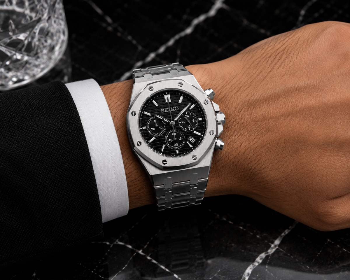 Seikoak Chronograph Black