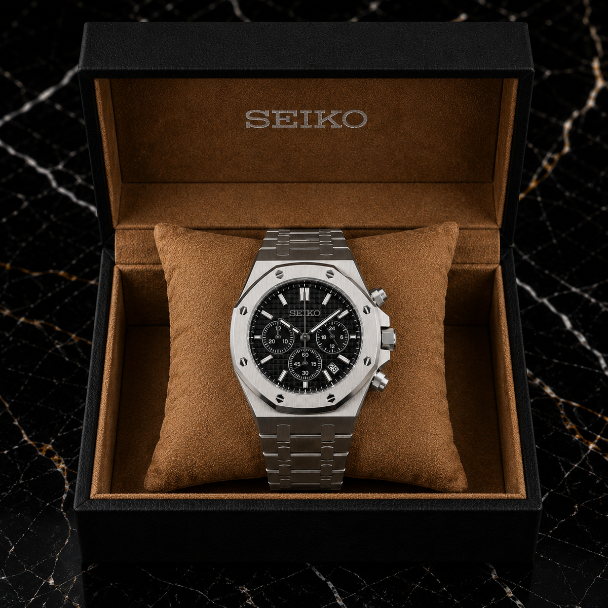 Seikoak Chronograph Black