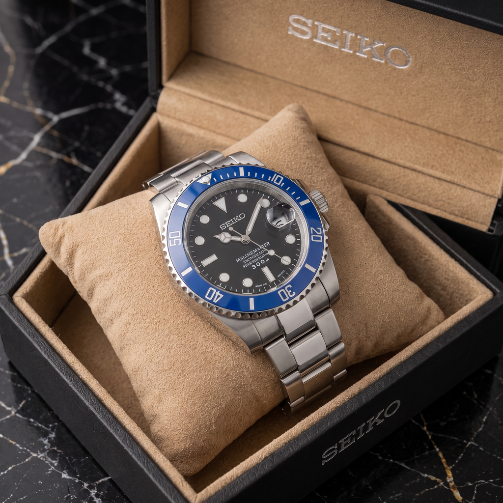 Seikolex Submariner Blueberry en su caja