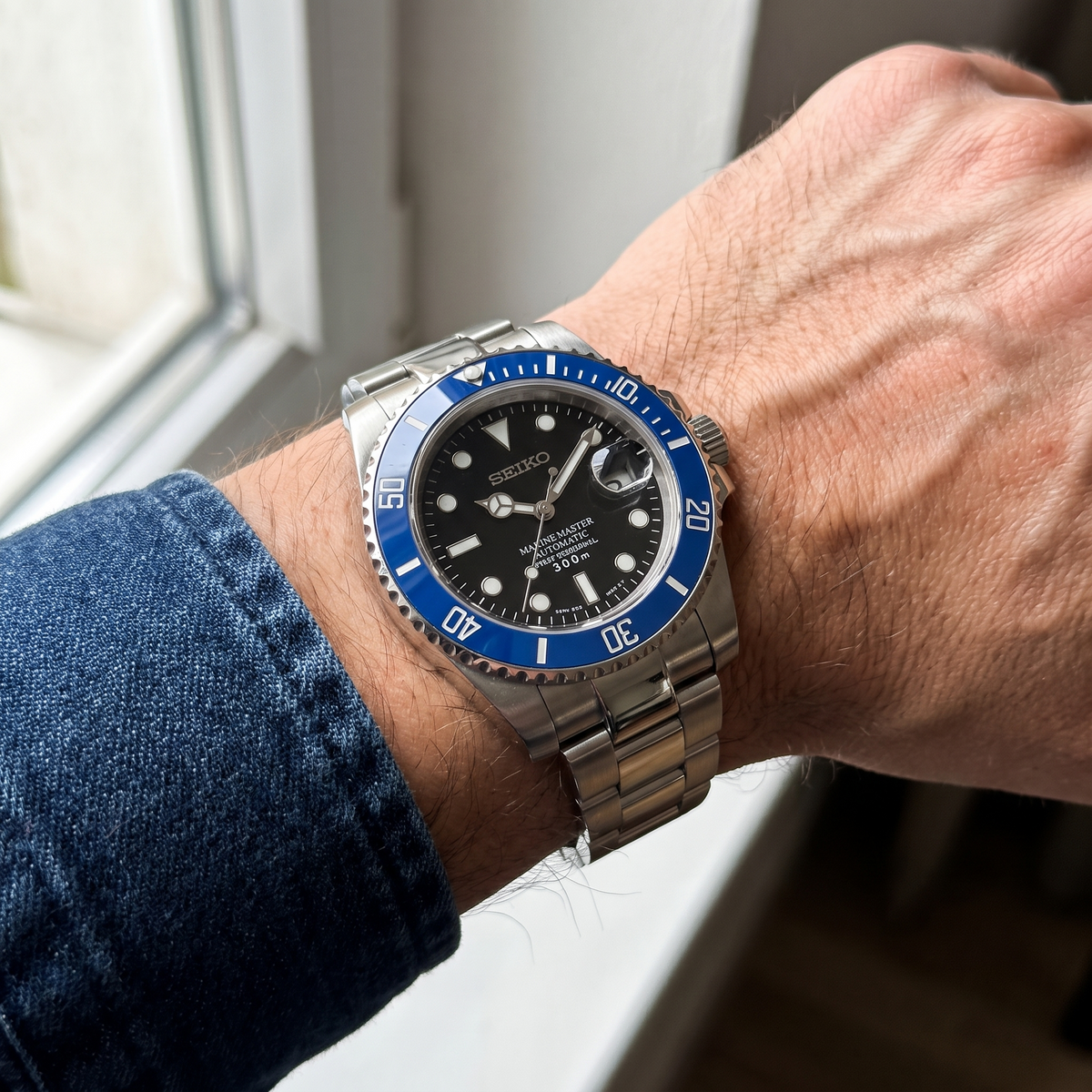 Seikolex Submariner Blueberry en la muñeca