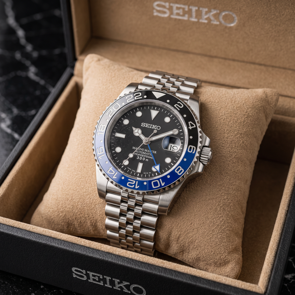 Seikolex GMT Batman en su caja