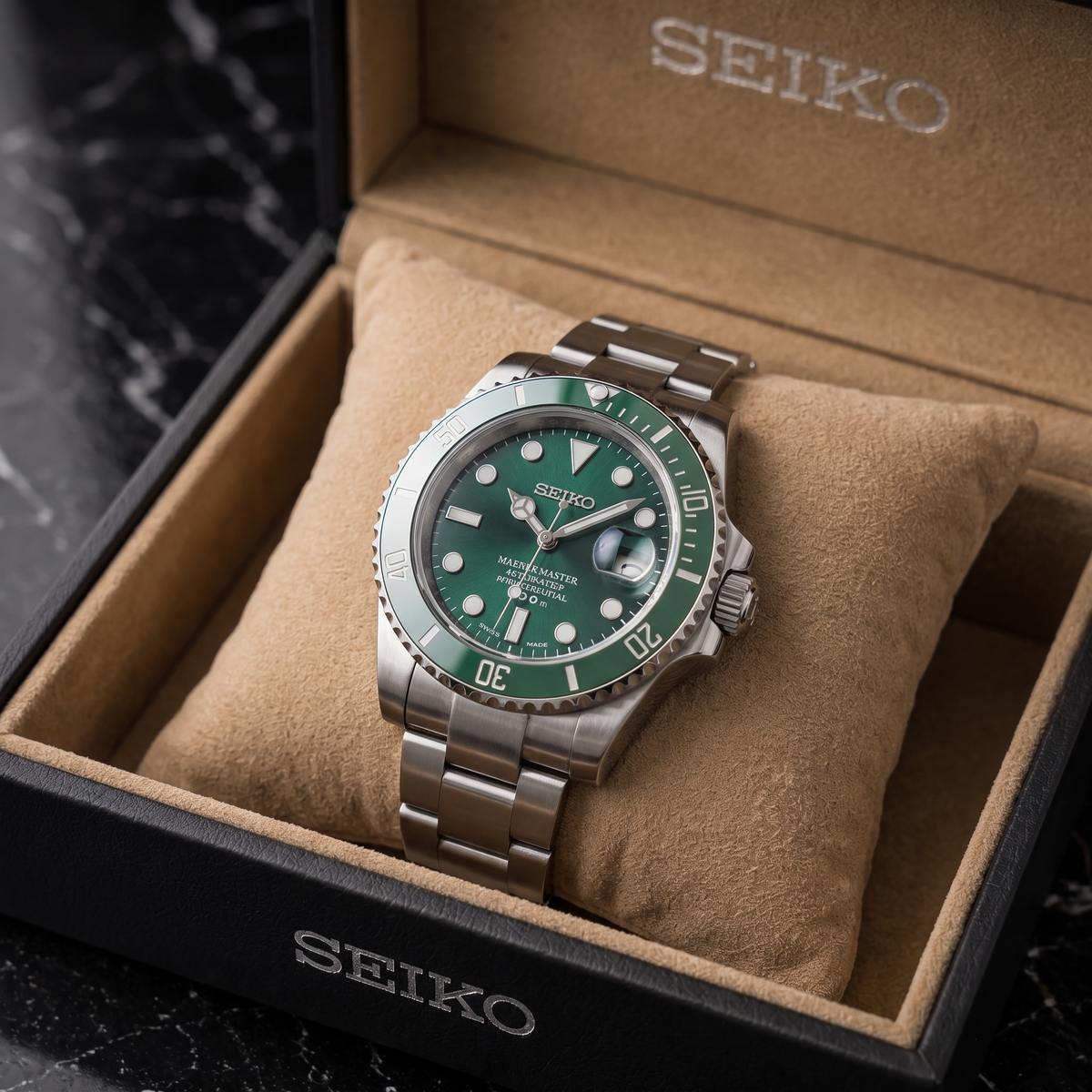 Seikolex Submariner Hulk en su caja