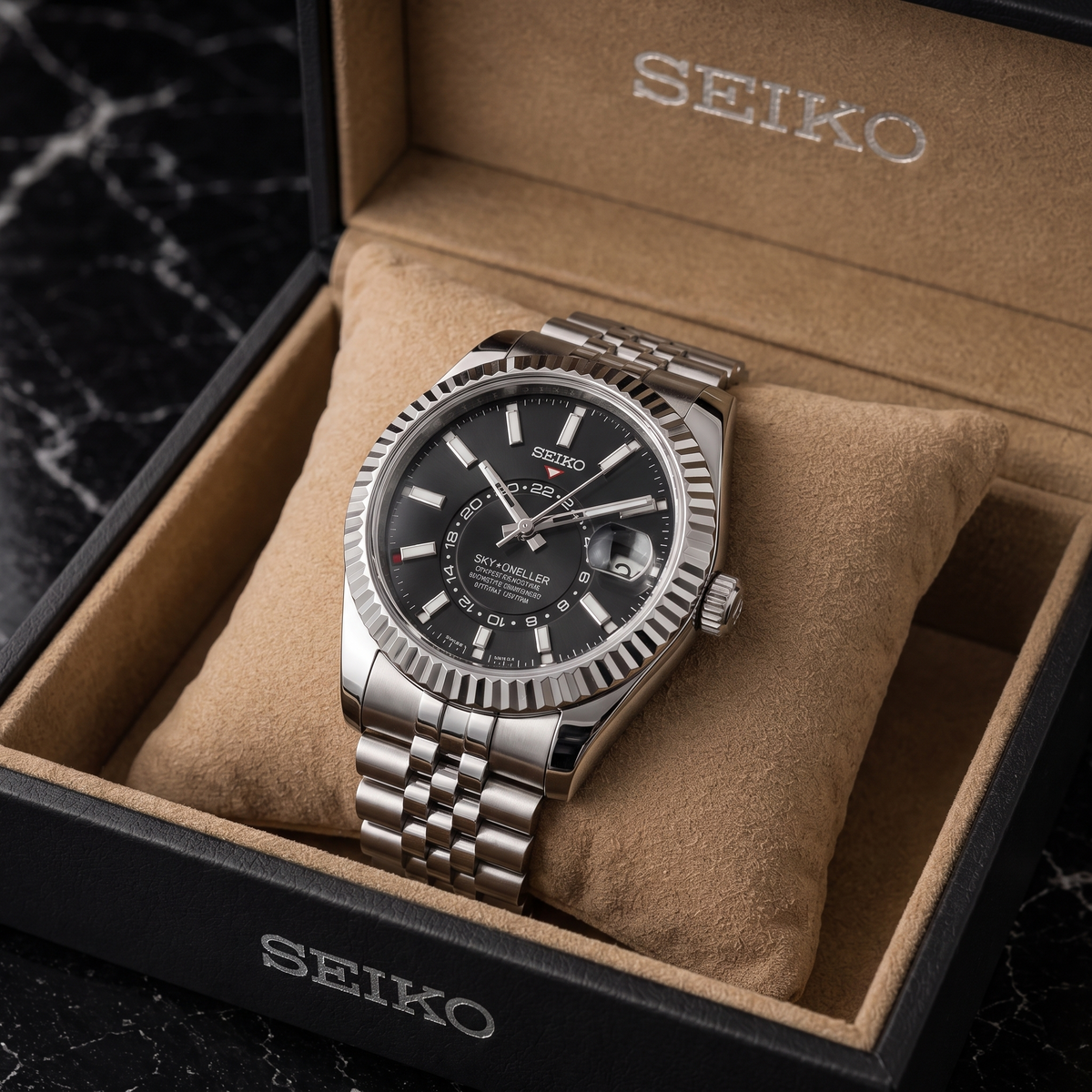 Seikolex Sky Dweller Black en su caja